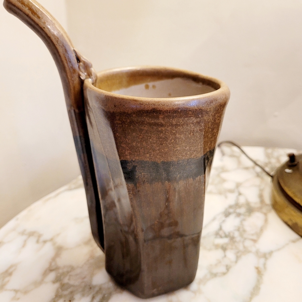 Schmidt Stoneware Mug with built-in Straw